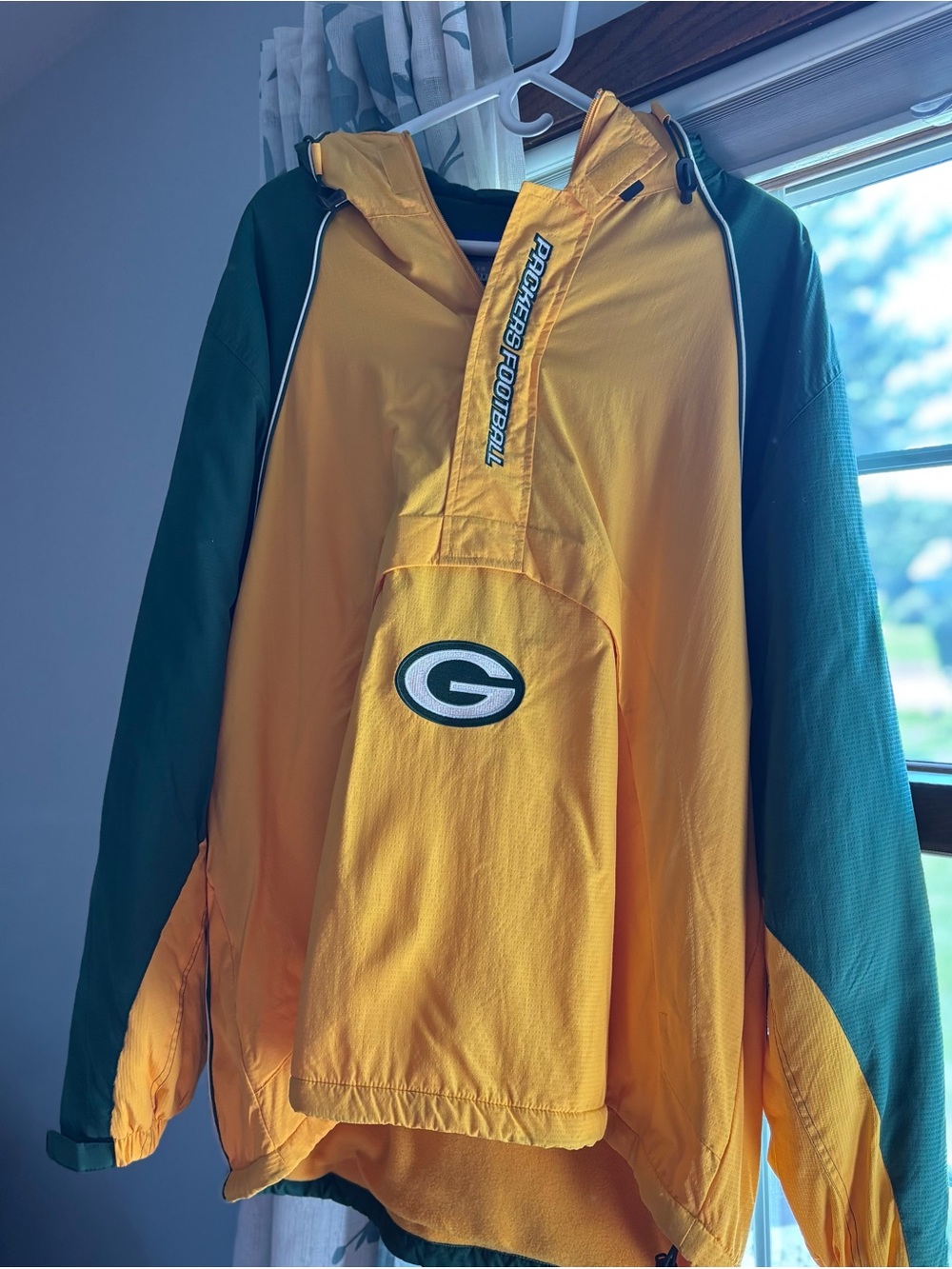Green Bay Packers Reebok NFL Pullover Jacket XL On Field Anorak